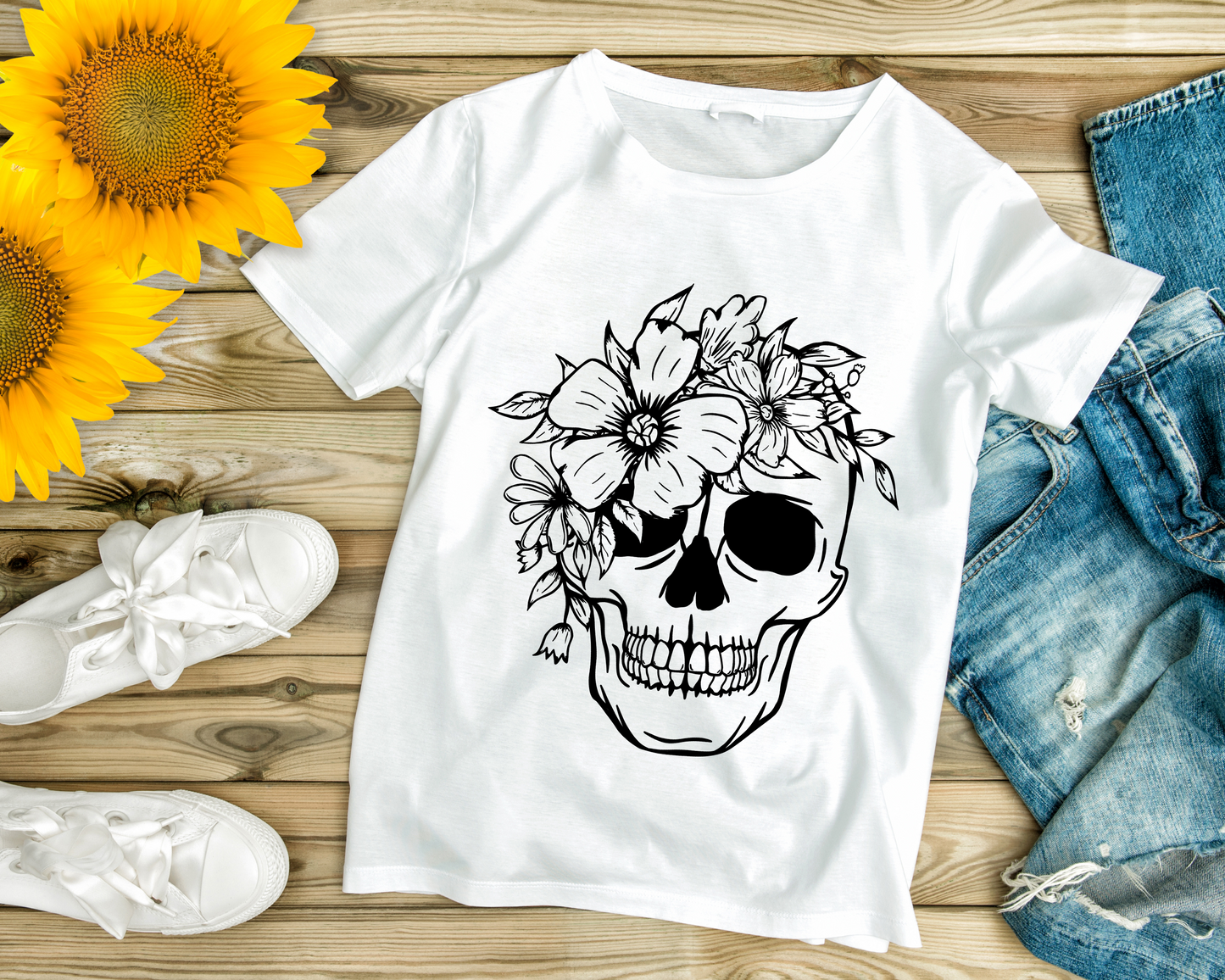 Skull & Flowers